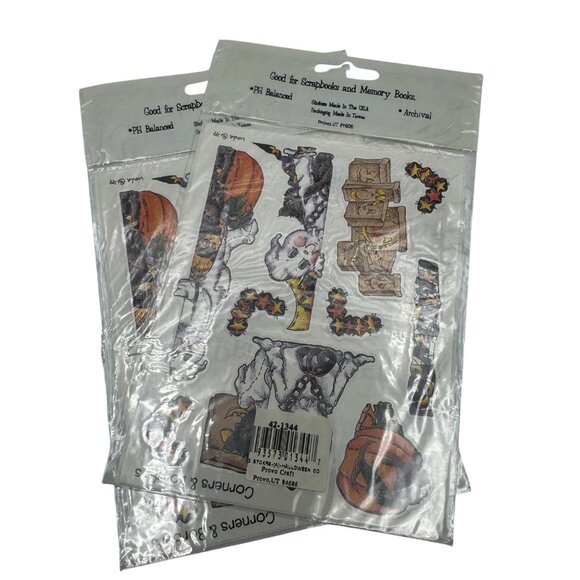 Vintage Provo Craft Halloween Designer Stickers Corners & Borders 1999 - Picture 3 of 3